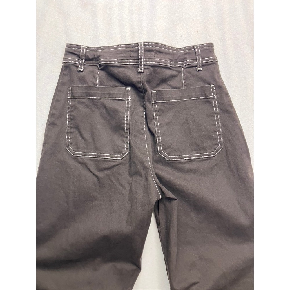 Bagatelle Wide Leg Pants Womens 6 Brown Contrast Stitch‎ High Rise - Picture 9 of 10